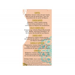 Encens Indiens, 100% naturels "Haute tradition" - Santal suprême - 18 pces - Les encens du monde
