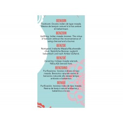 Incenso indiano, 100% naturale "Alta tradizione" - Benjoin - 20 pces - Les encens du monde