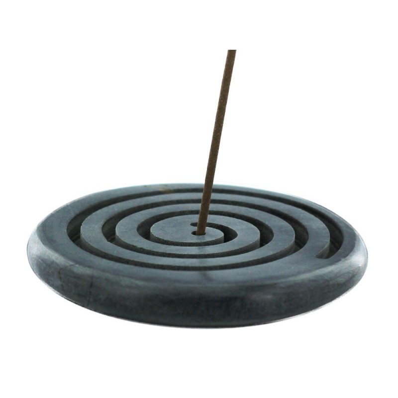 Porta-incenso "Feng-Shui" in pietra tagliata a mano - Les encens du monde