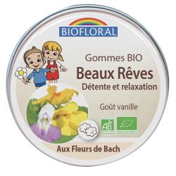 Gomma biologica ai fiori di Bach per bambini, dolci sogni, rilassamento - 45g - Biofloral