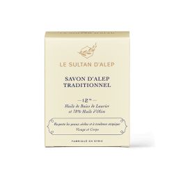 Aleppo-Seife, 12% Lorbeeren, 78% Olivenöl - 200g - Le Sultan d'Alep