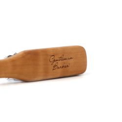 Spazzola per barba fatta a mano, in puro cinghiale e legno di pero, con manico - Gentleman Barber