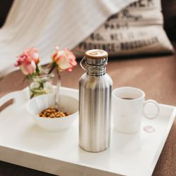 Bouteille en inox avec bouchon en bambou - 750ml - Bambaw