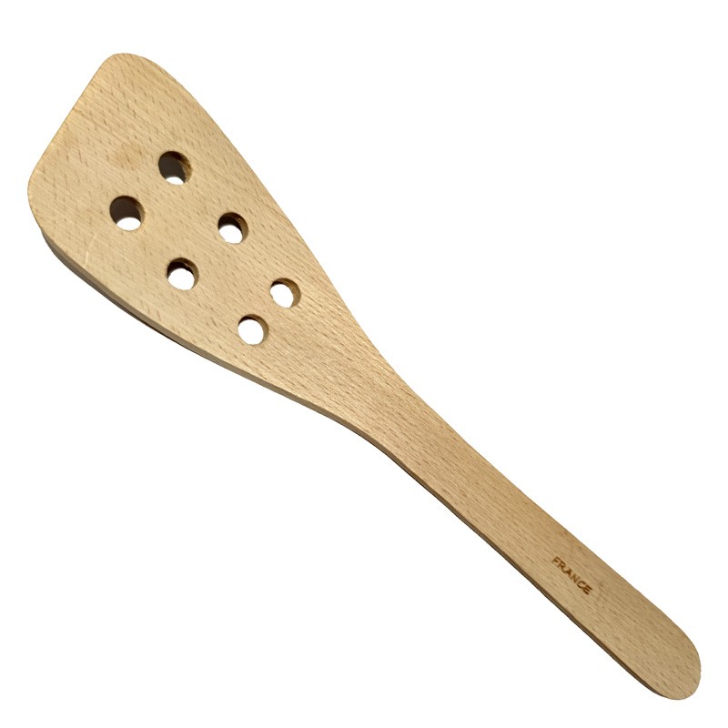 Spatule à trou, en hêtre français poli - 30cm - Ah Table