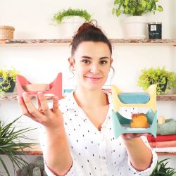 Organisateur pour cosmétiques solides, durable et écoconçu - Jaune, version Corps - Lamazuna