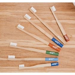 Brosse à dents en bambou - Rouge, Medium - Hydrophil