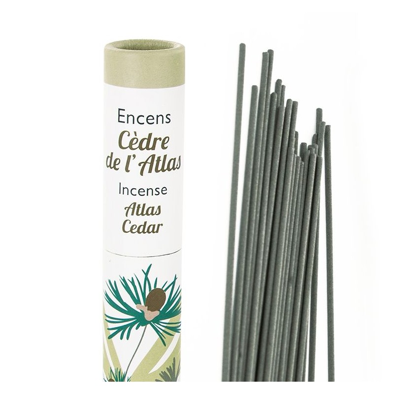 Encens végétal Japonais, Herbosense, 100% naturel -  Cèdre de l'Atlas - 30pces - Les Encens du Monde 