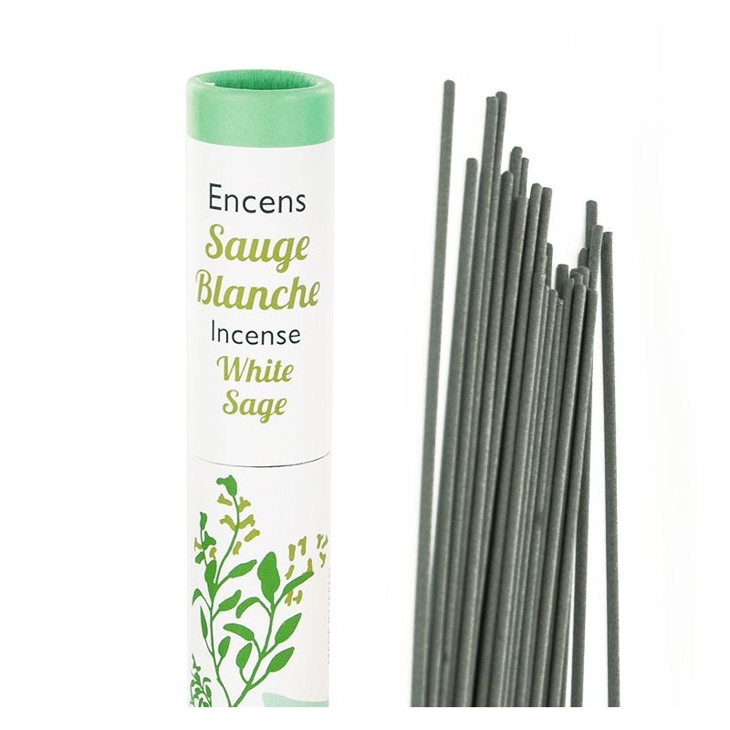 Encens végétal Japonais, Herbosense, 100% naturel -  Sauge Blanche - 30pces - Les Encens du Monde 