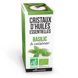 Cristalli di olio essenziale biologico per cucinare, basilico - 10g - Aromandise