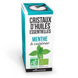Cristaux d'huiles essentielles BIO à cuisiner, Menthe - 10g - Aromandise