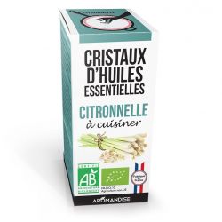 Cristalli di olio essenziale biologico per cucinare, citronella - 10g - Aromandise