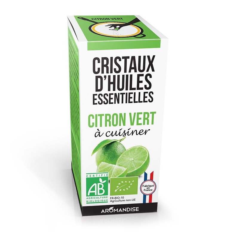 Cristaux d'huiles essentielles BIO à cuisiner, Citron - 10g - Aromandise