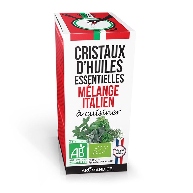 Cristalli di olio essenziale biologico per cucinare, miscela italiana - 10g - Aromandise