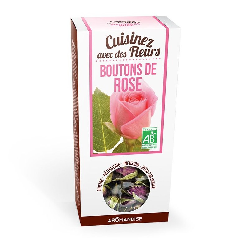 Fiori biologici da mangiare,  Rosebud - 30g - Aromandise