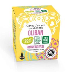 Natürliche indische Räucherkegel - Hohe Tradition, OLIBAN - Les encens du monde (Aromandise)