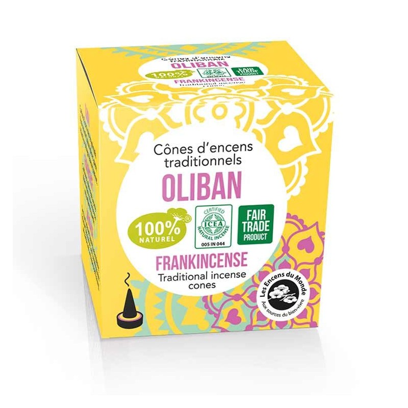 Natürliche indische Räucherkegel - Hohe Tradition, OLIBAN - Les encens du monde (Aromandise)
