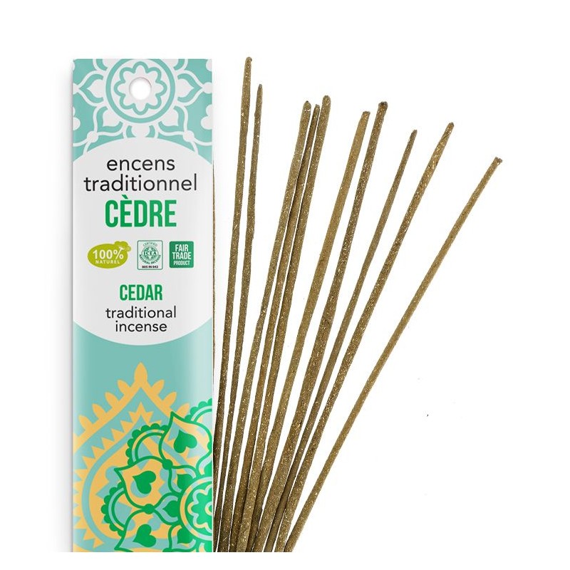 Incenso indiano, 100% naturale "Alta tradizione" - Cedro - 20 pces - Les encens du monde