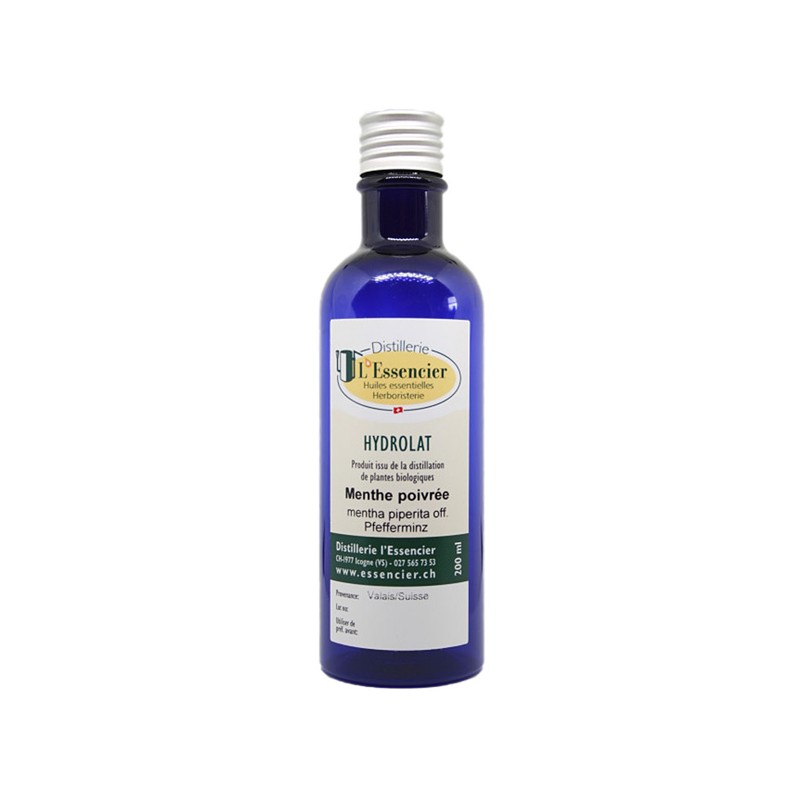 Idrolato commestibile, Menta piperita biologica del Vallese - 200 ml - L'essencier