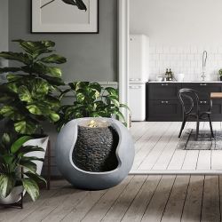 Wasserfontäne - "Moderna Andy" mit reinem zeitgenössischem Design - Zen'Light