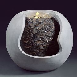 Wasserfontäne - "Moderna Andy" mit reinem zeitgenössischem Design - Zen'Light