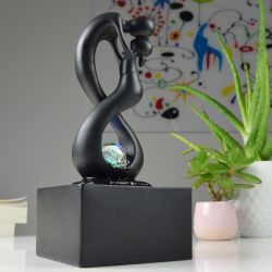 Fontana d'acqua - "Amor" Nero (con luce LED e palla) - Zen'Light