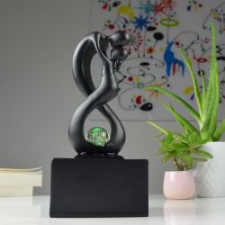 Fontaine à eau - "Amor" Noir (avec éclairage LED et boule) - Zen'Light