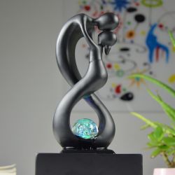 Fontana d'acqua - "Amor" Nero (con luce LED e palla) - Zen'Light