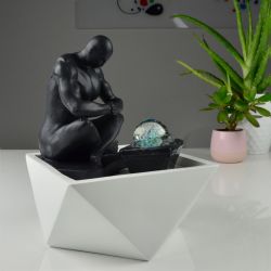 Fontana d'acqua - "Moderne Mister" (con luce LED e palla) - Zen'Light