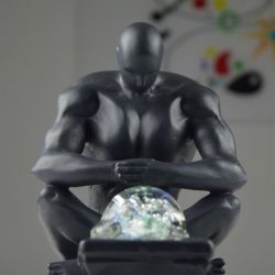 Fontaine à eau -  "Moderne Mister" (avec éclairage LED et boule) - Zen'Light