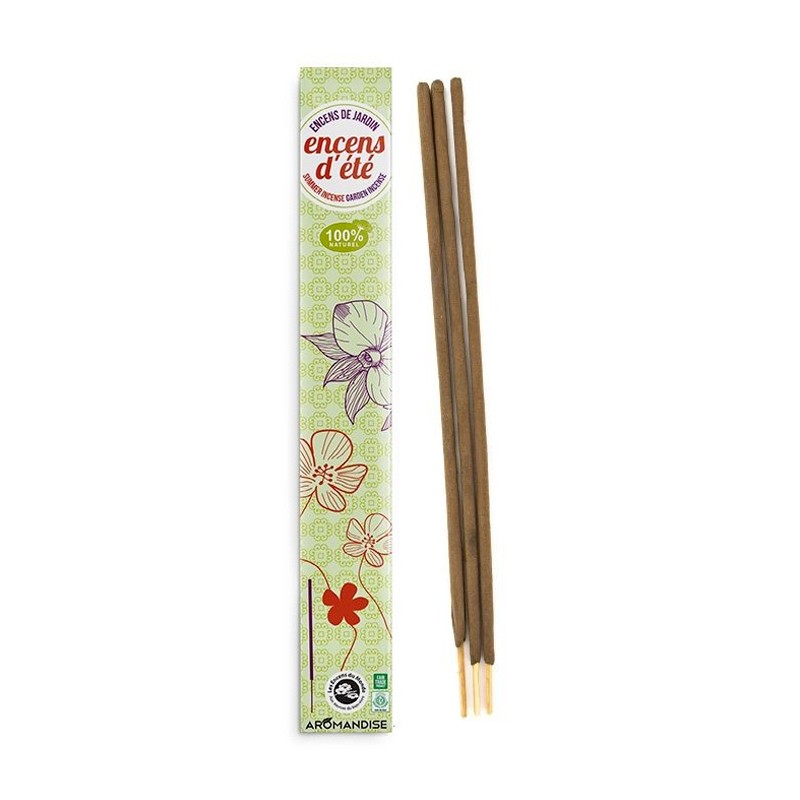 Encens d'été - Encens de jardin - 3 bâtons géants de 35cm de 2h30 - Les encens du monde