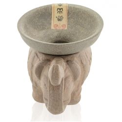 Porta-incenso in argilla "Elephant" per bastoncini e coni - Les encens du monde