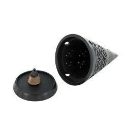 Porte-encens en pierre "Ikône" noir - Les encens du monde