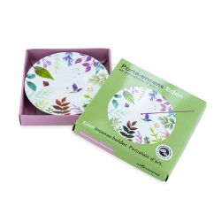 Coupelle porte-encens "Eden" en porcelaine - Les encens du monde