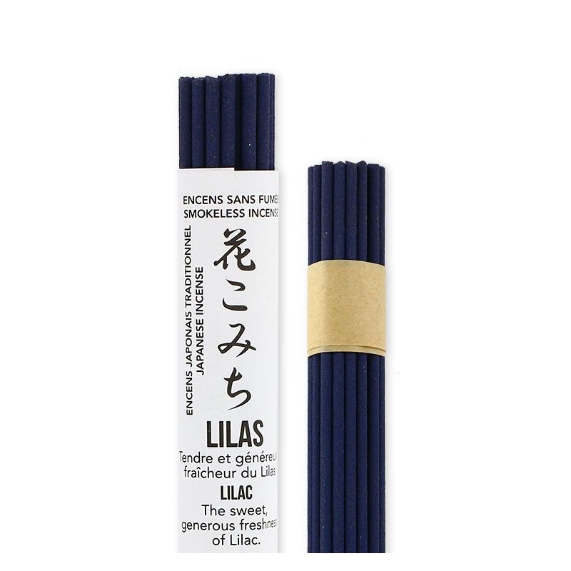 Rouleaux d'encens japonais court "sans fumée", LILAS - 35x 30 min. - Les encens du monde