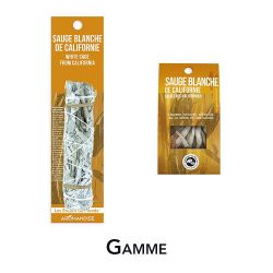 Tresse de sauge blanche de Californie - 13x3,5cm - Les encens du monde