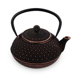 Gusseisen-Teekanne, "SUI" schwarz, mit Edelstahlfilter - 0,8 Liter - Aromandise