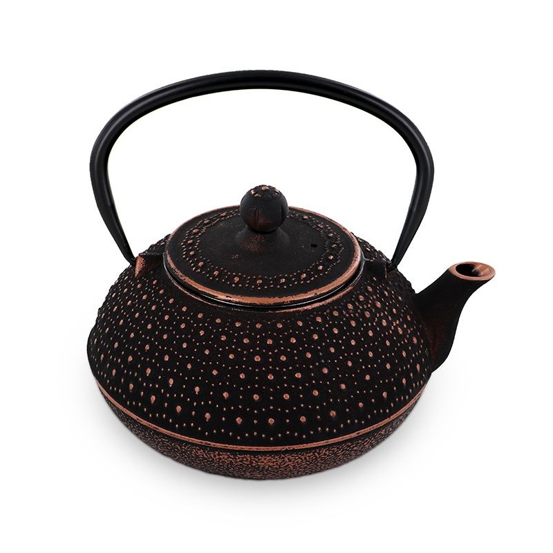 Théière en fonte, SUI noire, avec filtre inox - 0,8 litre - Aromandise