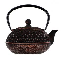 Gusseisen-Teekanne, "SUI" schwarz, mit Edelstahlfilter - 0,8 Liter - Aromandise