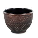Tasse en fonte émaillée, Noire et dorée - 0,15 litre - Aromandise