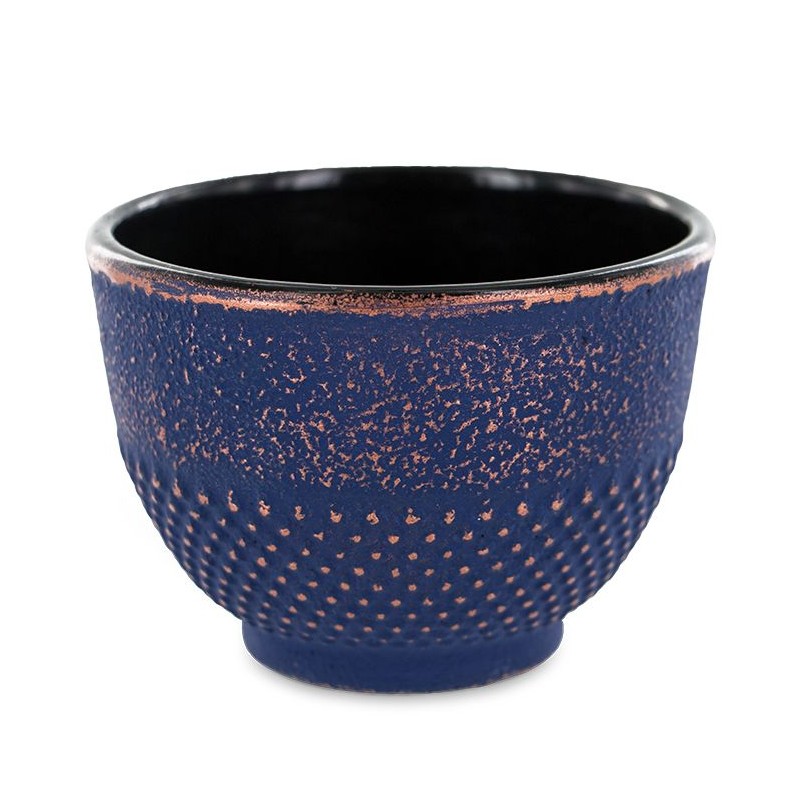 Tazza in ghisa smaltata blu e oro - 0,15 litri - Aromandise