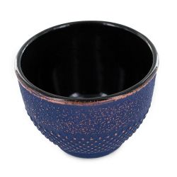 Tazza in ghisa smaltata blu e oro - 0,15 litri - Aromandise
