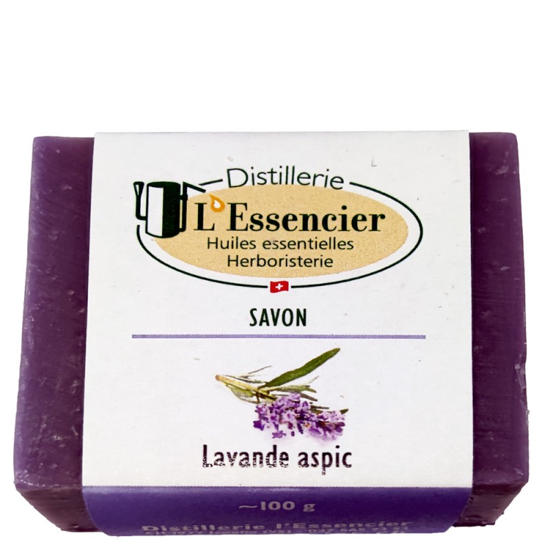 Savon artisanal du valais - Lavande Aspic - 100g - L'essencier