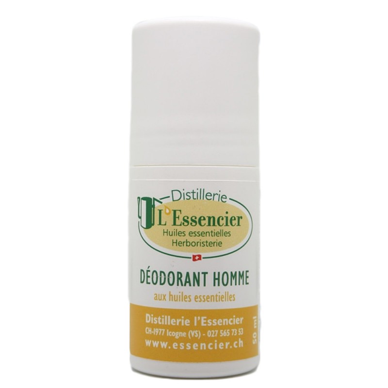 Deodorante roll-on per uomo agli oli essenziali del Vallese - 50ml - L'essencier
