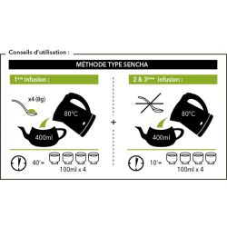 Thé vert Gyokuro BIO, Grand Cru de dégustation d'Uji (Japon) - 50g - Aromandise