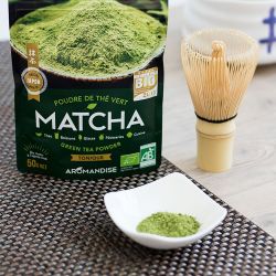 Poudre de thé vert Matcha BIO d'Uji (Japon) - 50g - Aromandise