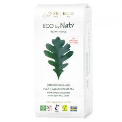 Serviette de protection pour l'incontinence, 100% compostable, Mini - 20 pces - Naty