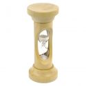 Sablier artisanale en buis du Jura - Durée 3 minutes - 8,5 cm - Ah'Table