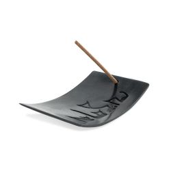 Porta-incenso in pietra nera tornita "Tibet" - Les encens du monde