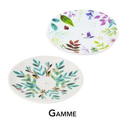 Coupelle porte-encens "Aquarelle" en porcelaine - Les encens du monde