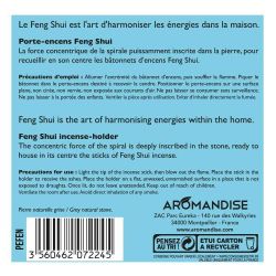 Porte-encens "Feng-Shui" en pierre taillée à la main - Les encens du monde